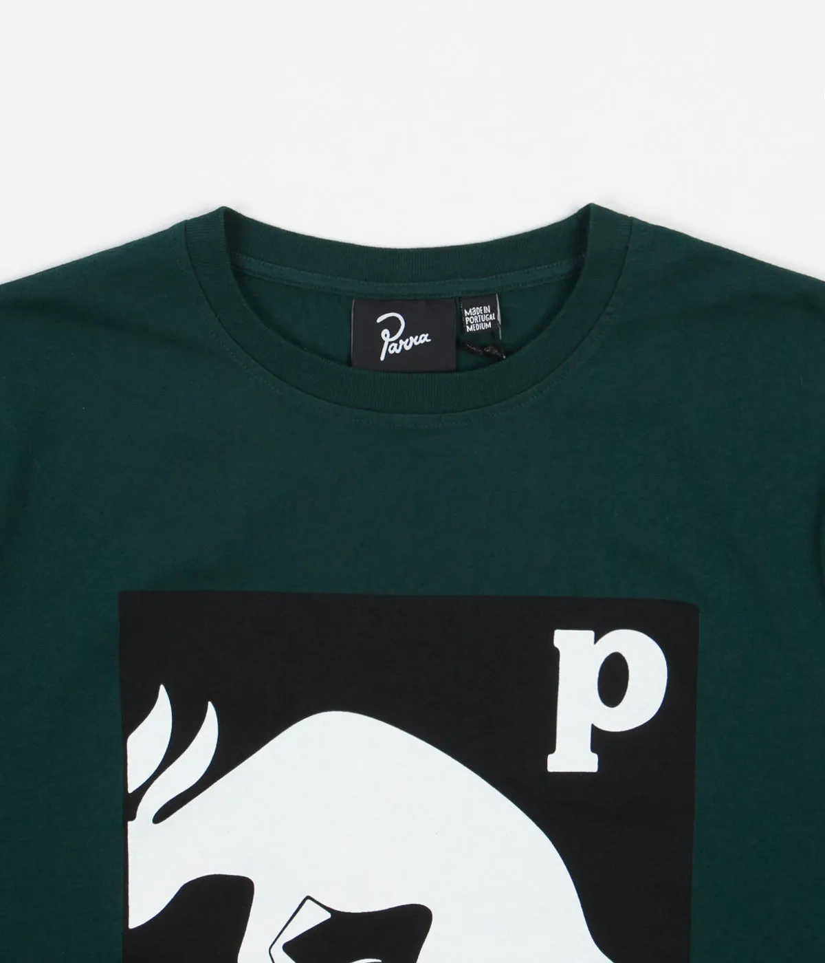 by Parra The Brown Fox  T-Shirt - Pine Green