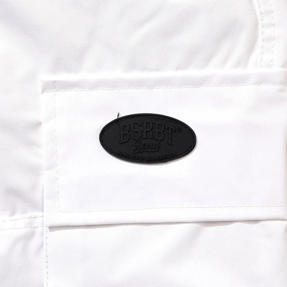 CARGO POCKET BOX TRACK PANTS WHITE