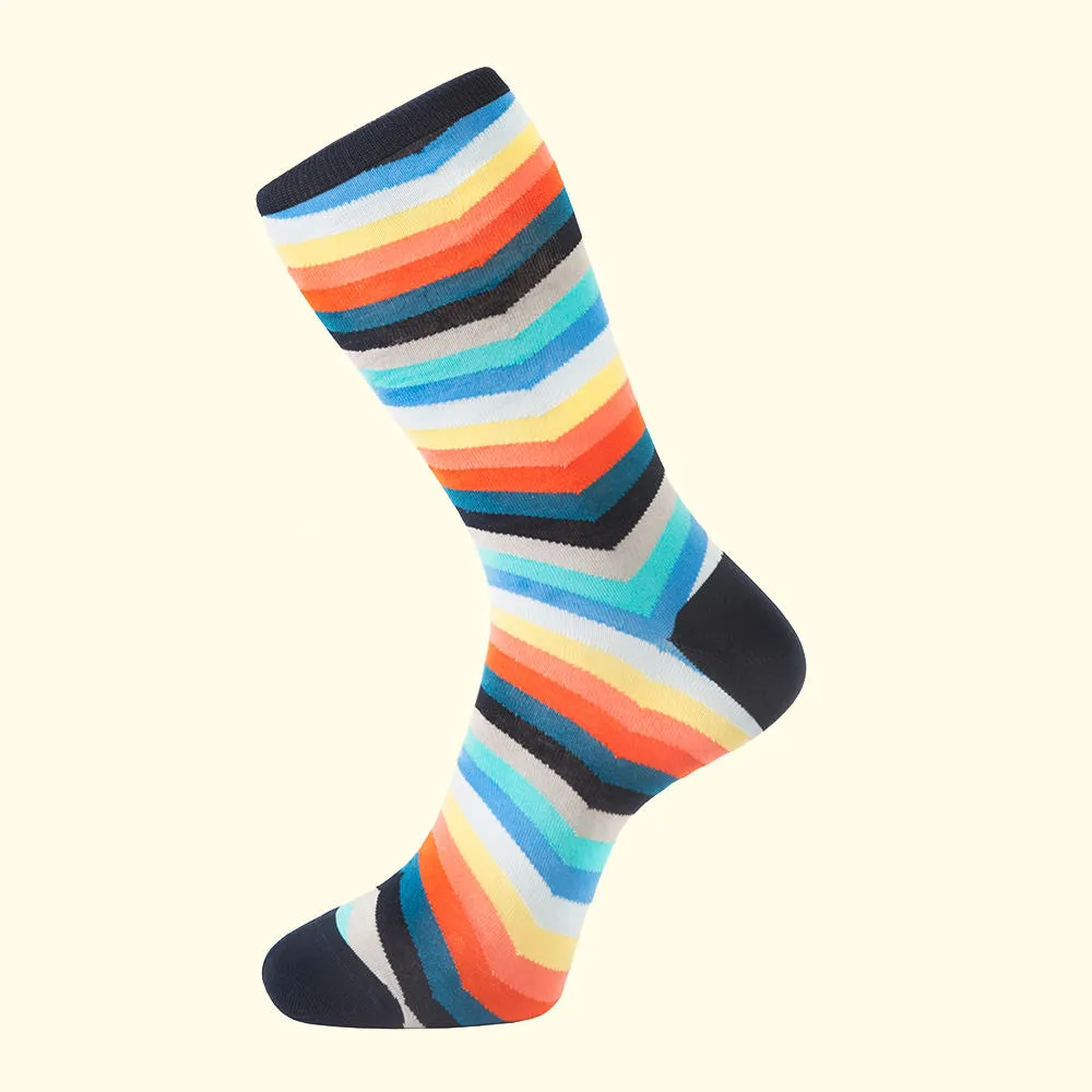 Chevron Stripe Pattern Sock in Multicolour