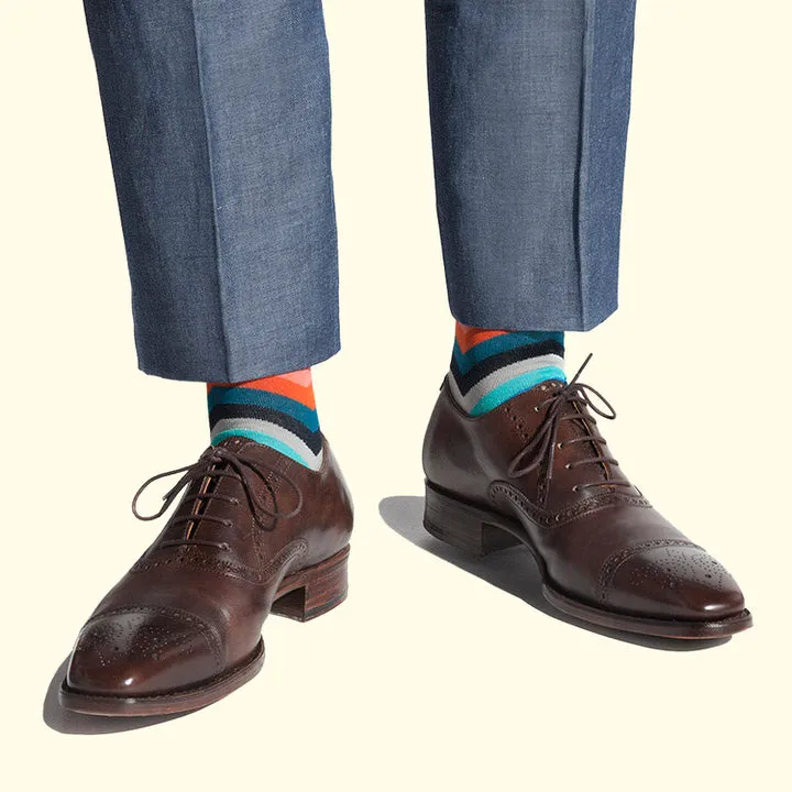 Chevron Stripe Pattern Sock in Multicolour