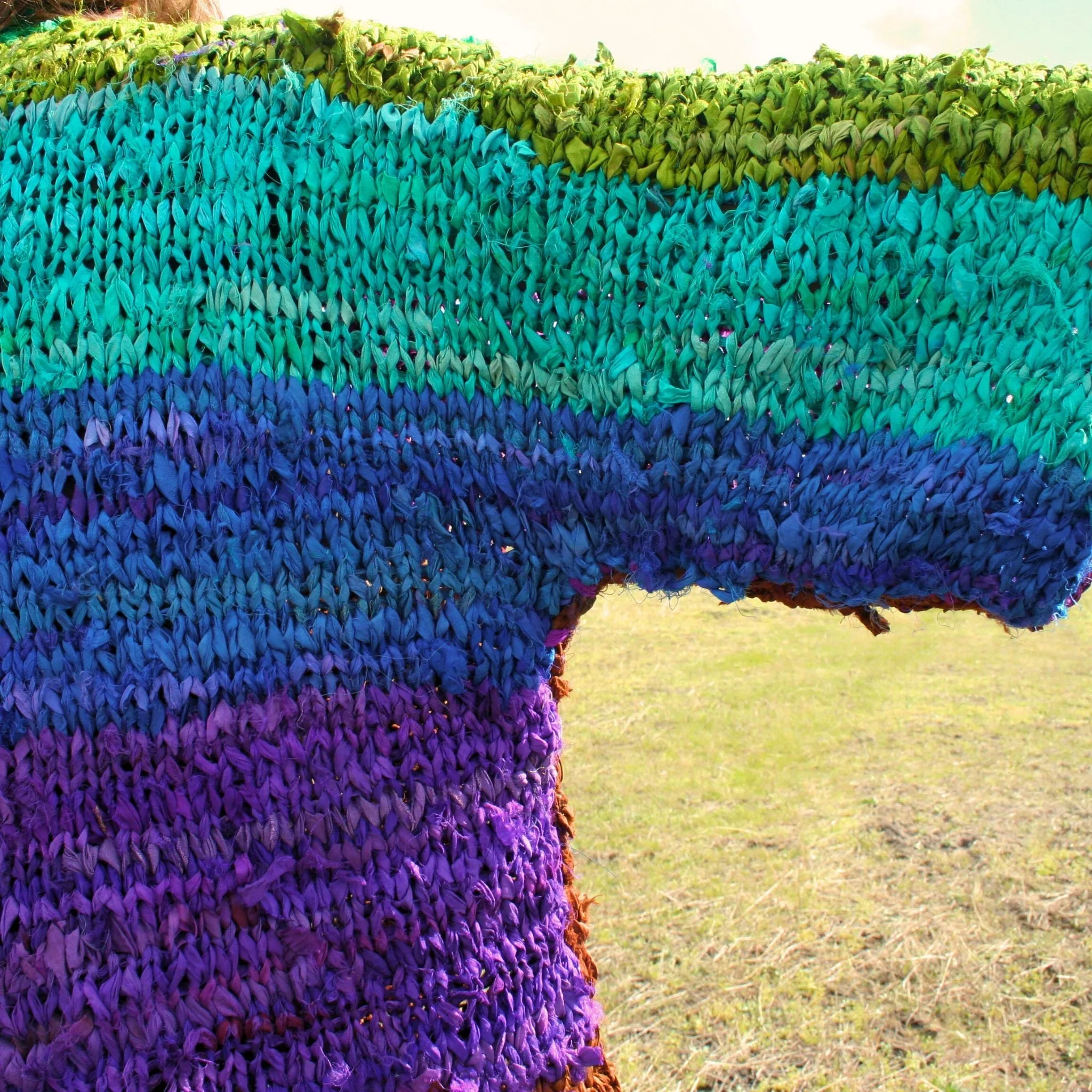 Chi Rainbow Ribbon Kimono Jacket  Knit Pattern