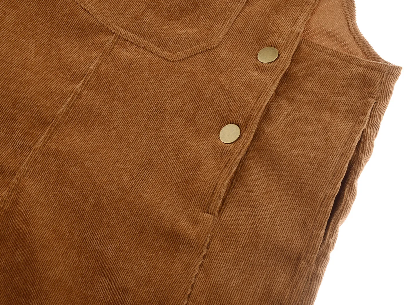Corduroy Front Cropped Leg Overalls