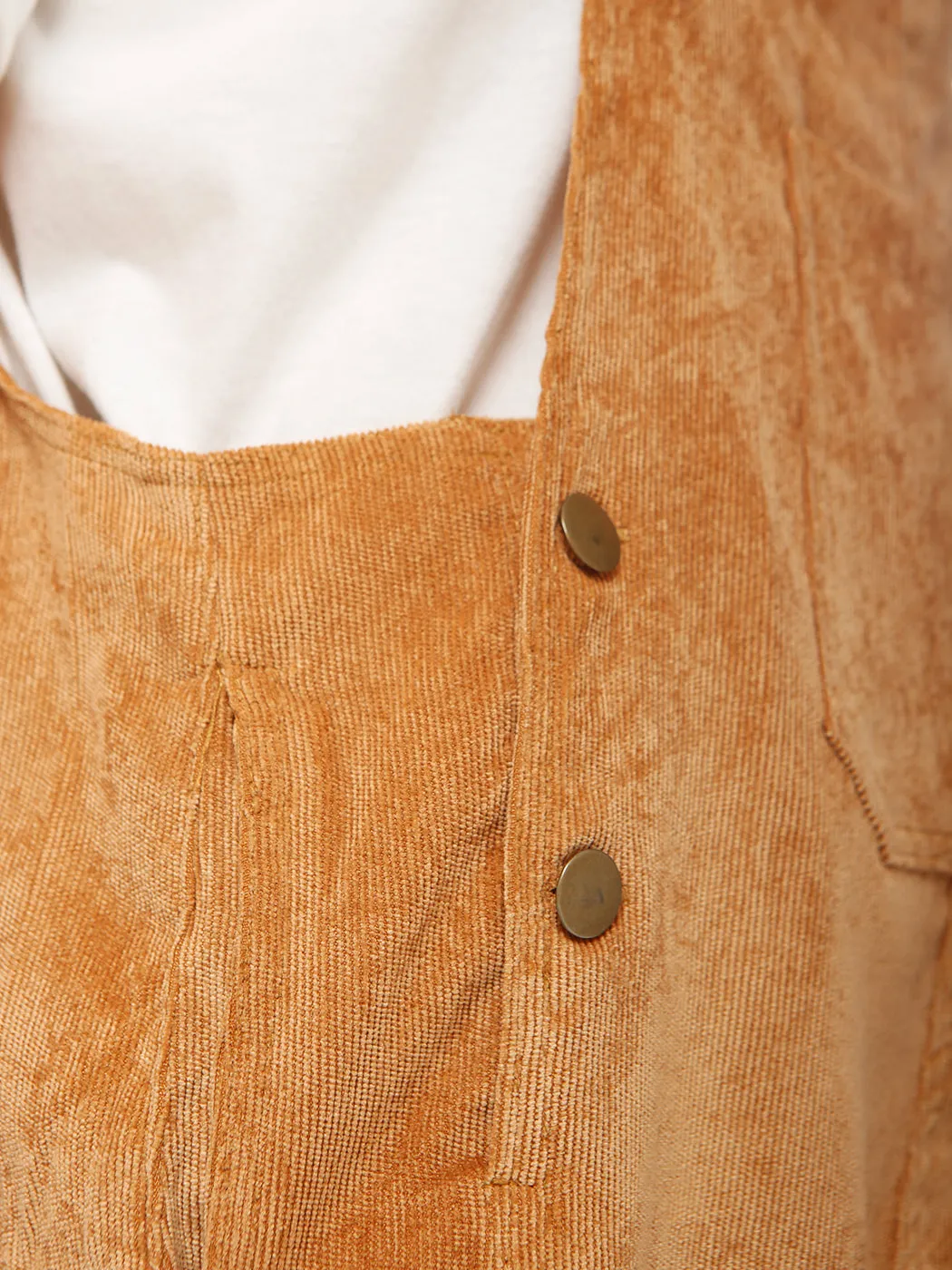 Corduroy Front Cropped Leg Overalls