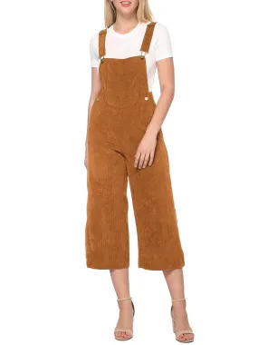 Corduroy Front Cropped Leg Overalls
