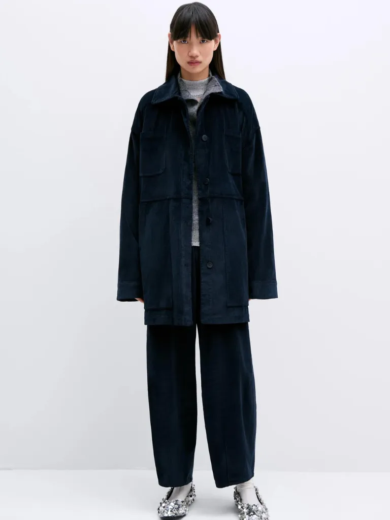 Corduroy Overshirt - Navy