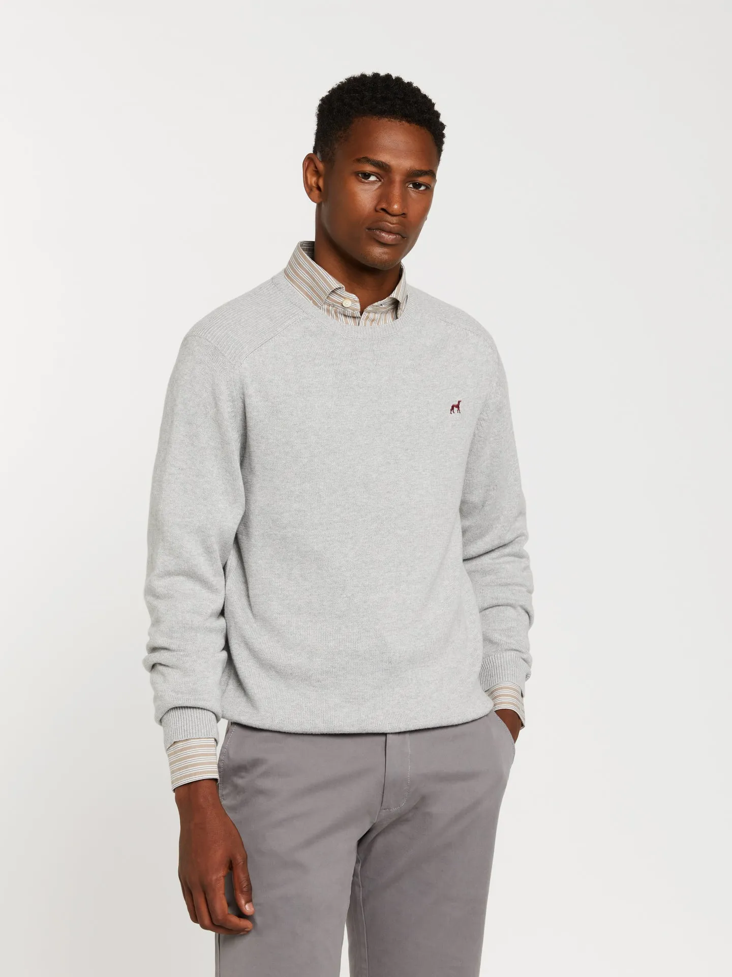 Crew neck sweater with raglan sleeves