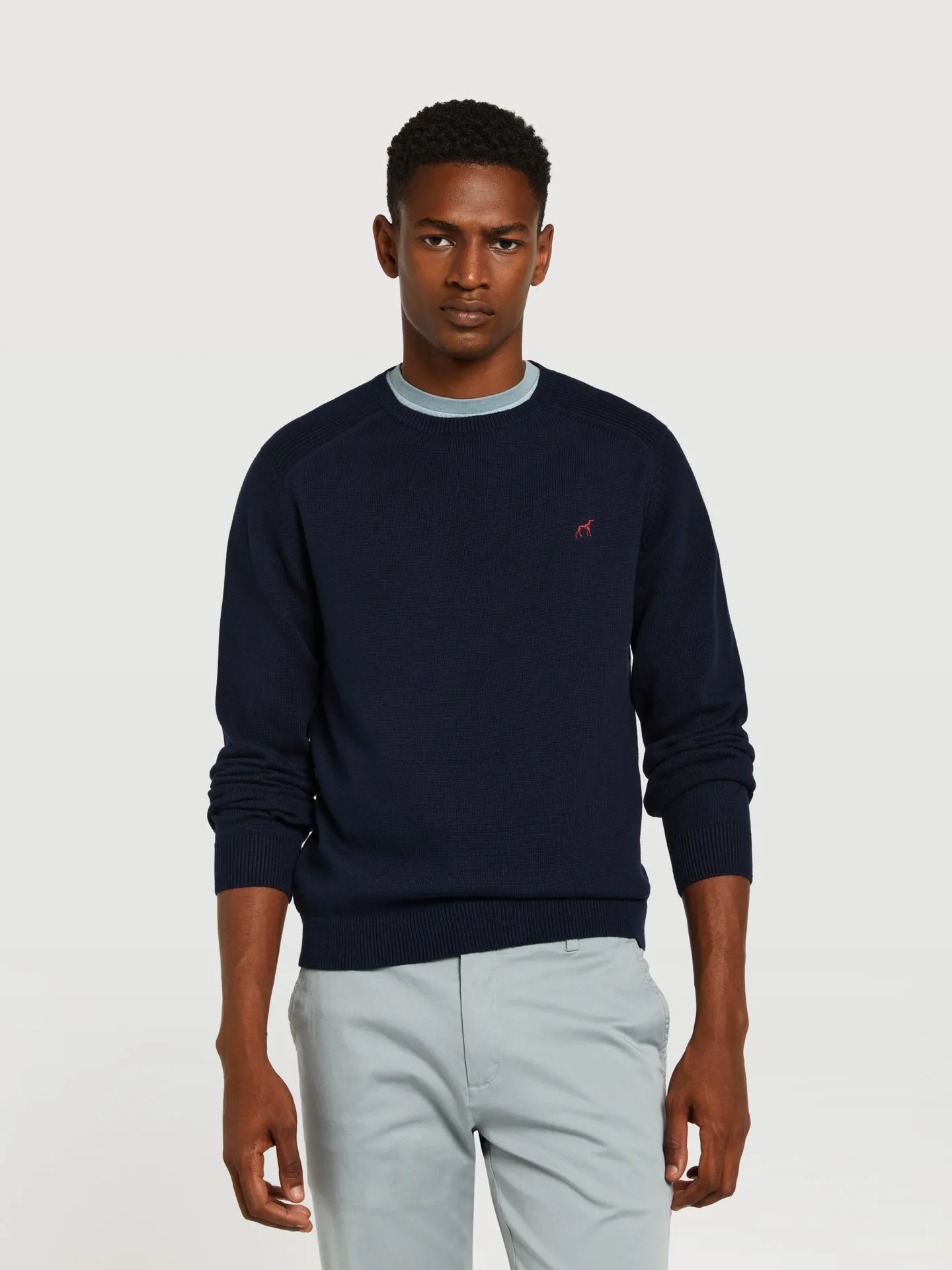 Crew neck sweater with raglan sleeves