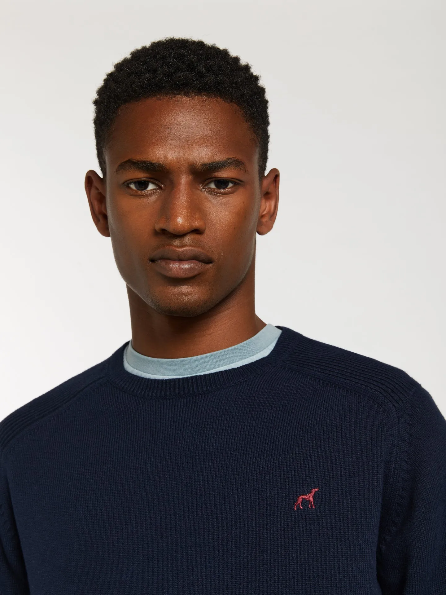 Crew neck sweater with raglan sleeves