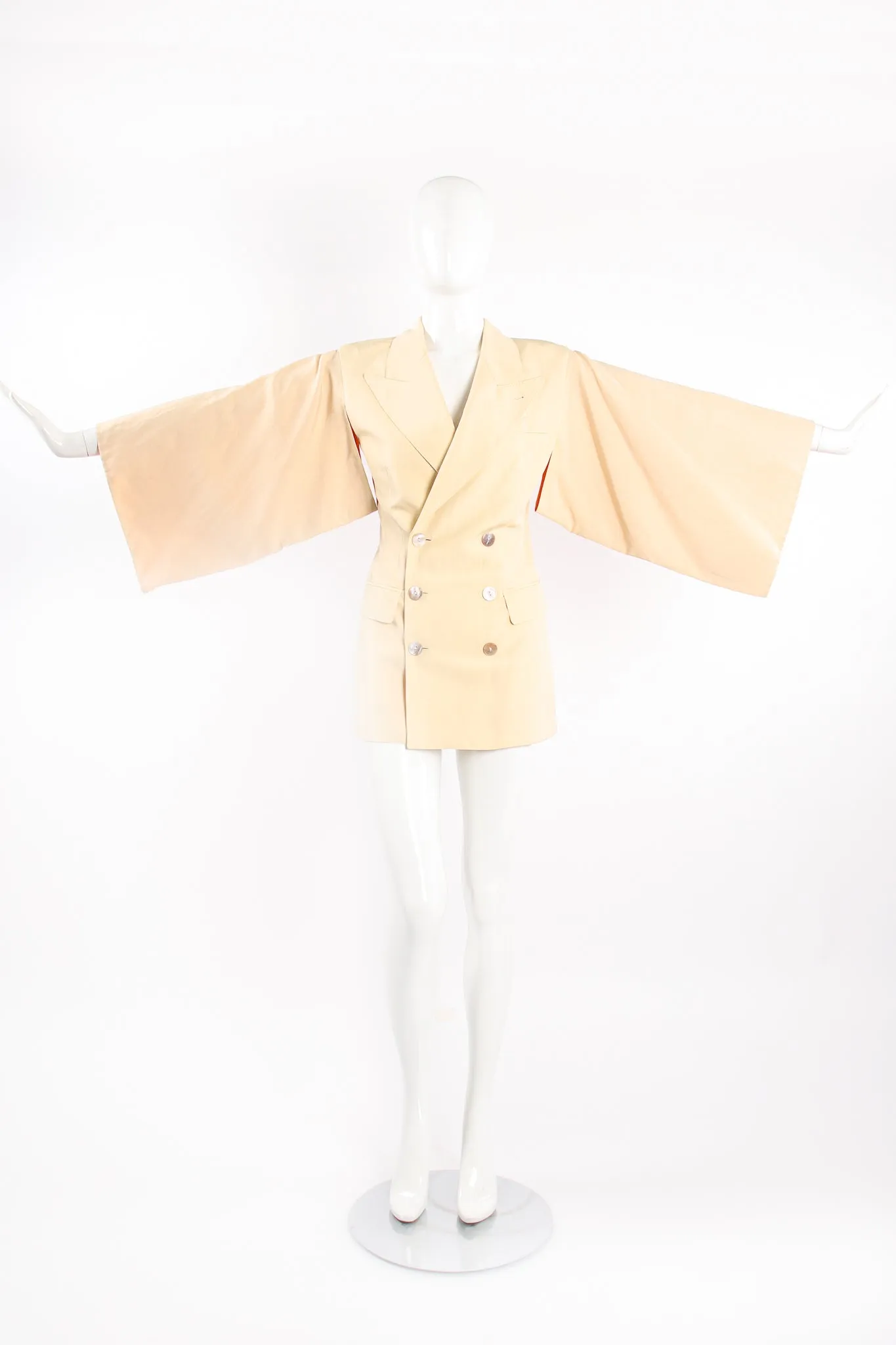 Double Breasted Kimono Sleeve Jacket