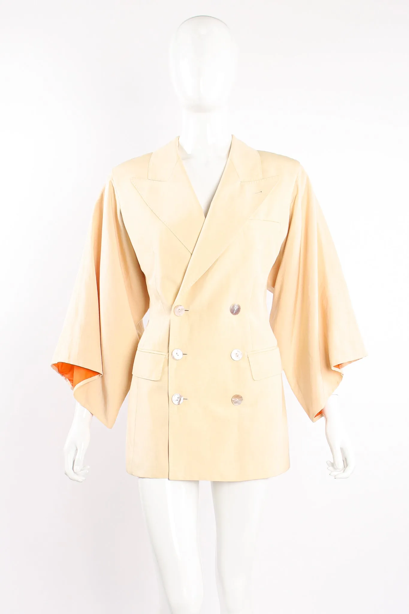 Double Breasted Kimono Sleeve Jacket