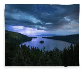 Emerald Bay Electric Skies By Brad Scott - Blanket