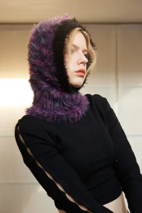 Faux Fur Knit Balaclava