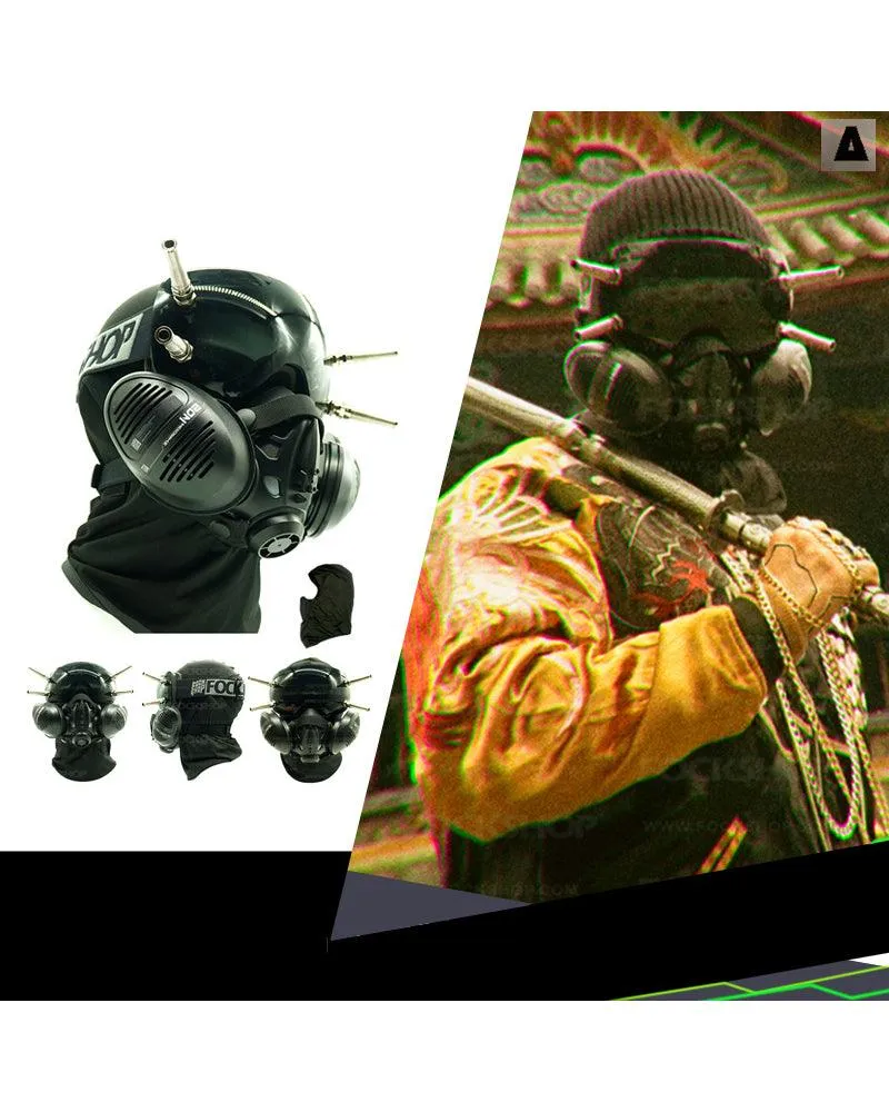 Futuristic Cyberpunk Goggles And Mask