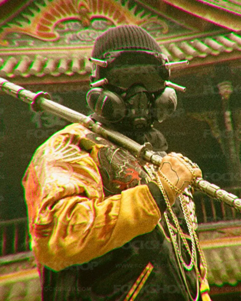 Futuristic Cyberpunk Goggles And Mask