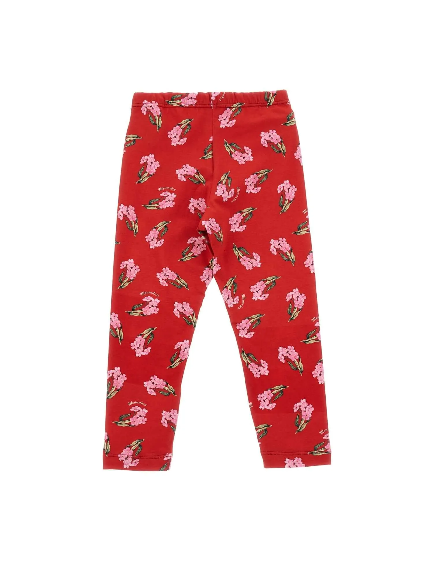 Girls Red Floral Leggings