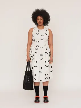 Happy Sad Shirred Dress