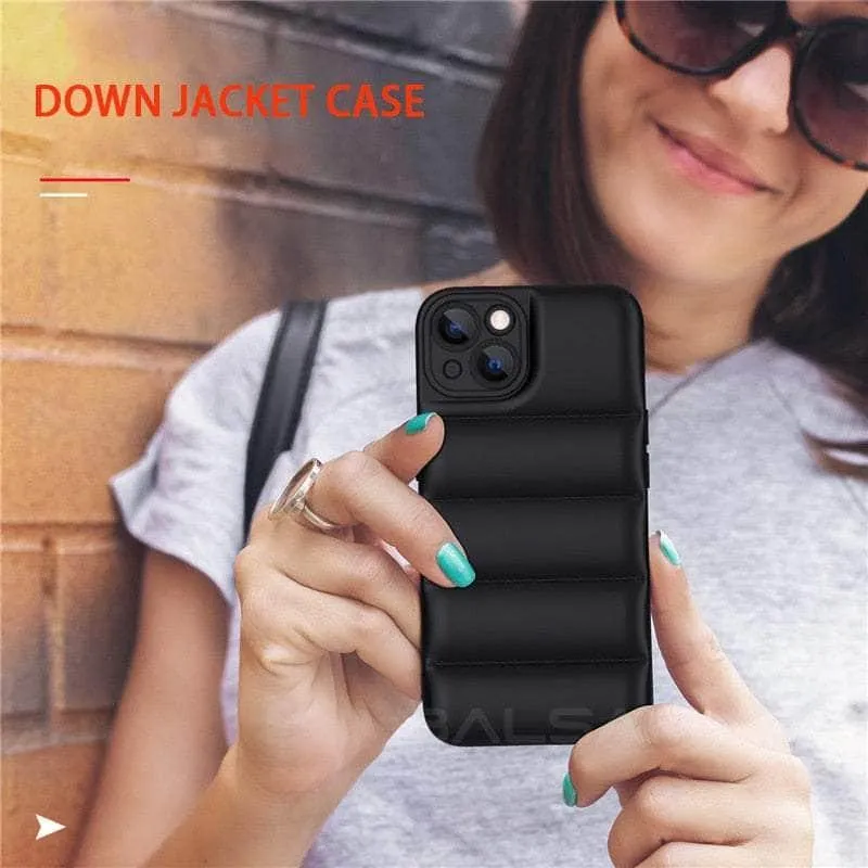 iPhone 14 Down Jacket Puffer Soft Silicon Case