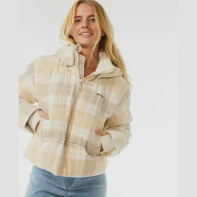 Jacket Rip Curl Anti-Series Surf Check Puffer / Natural