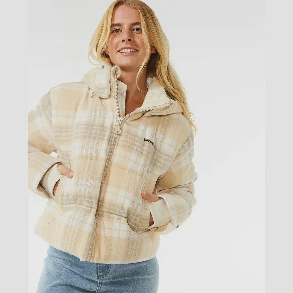 Jacket Rip Curl Anti-Series Surf Check Puffer / Natural