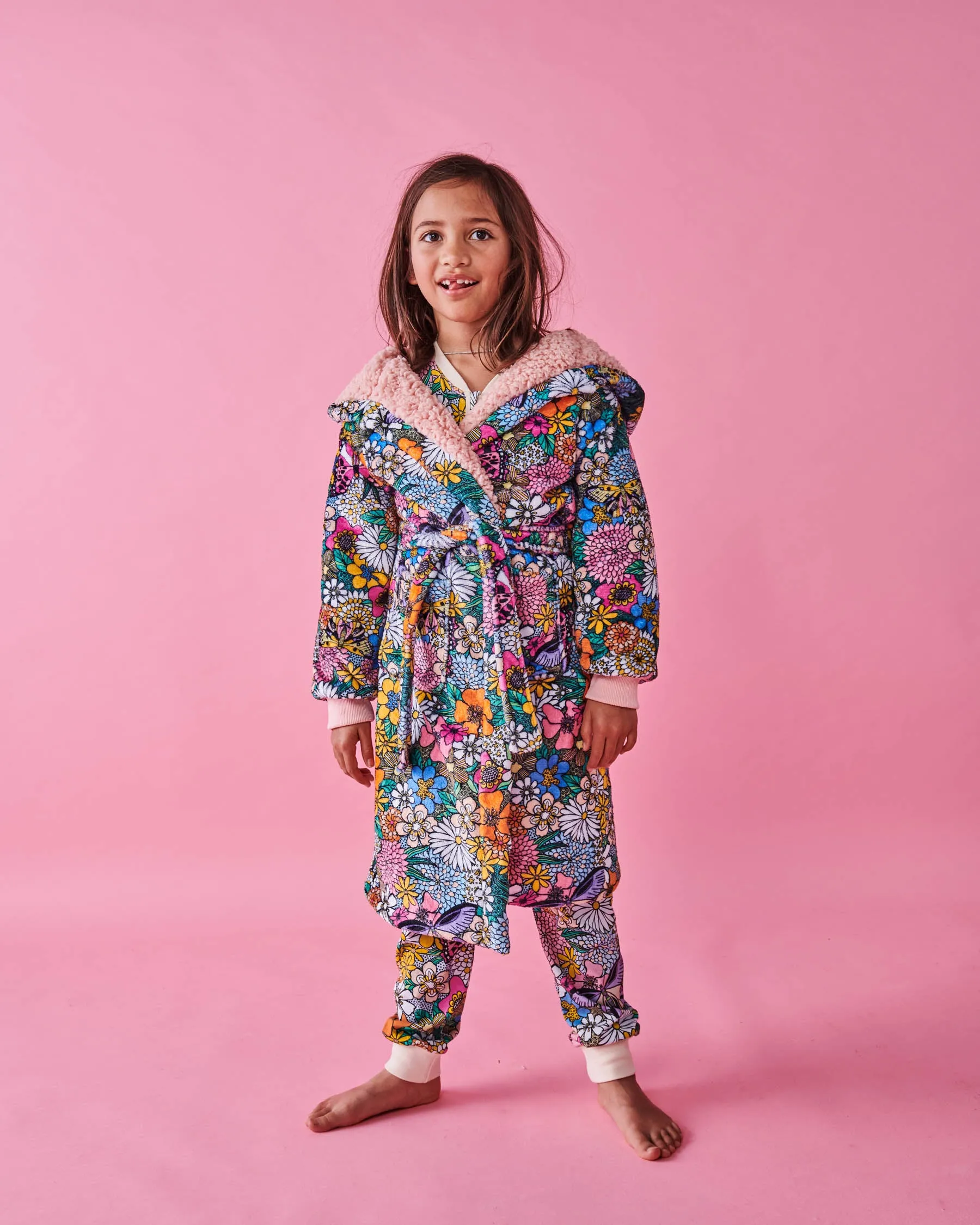 Kip & Co Bliss Floral Kuddle Kids Robe