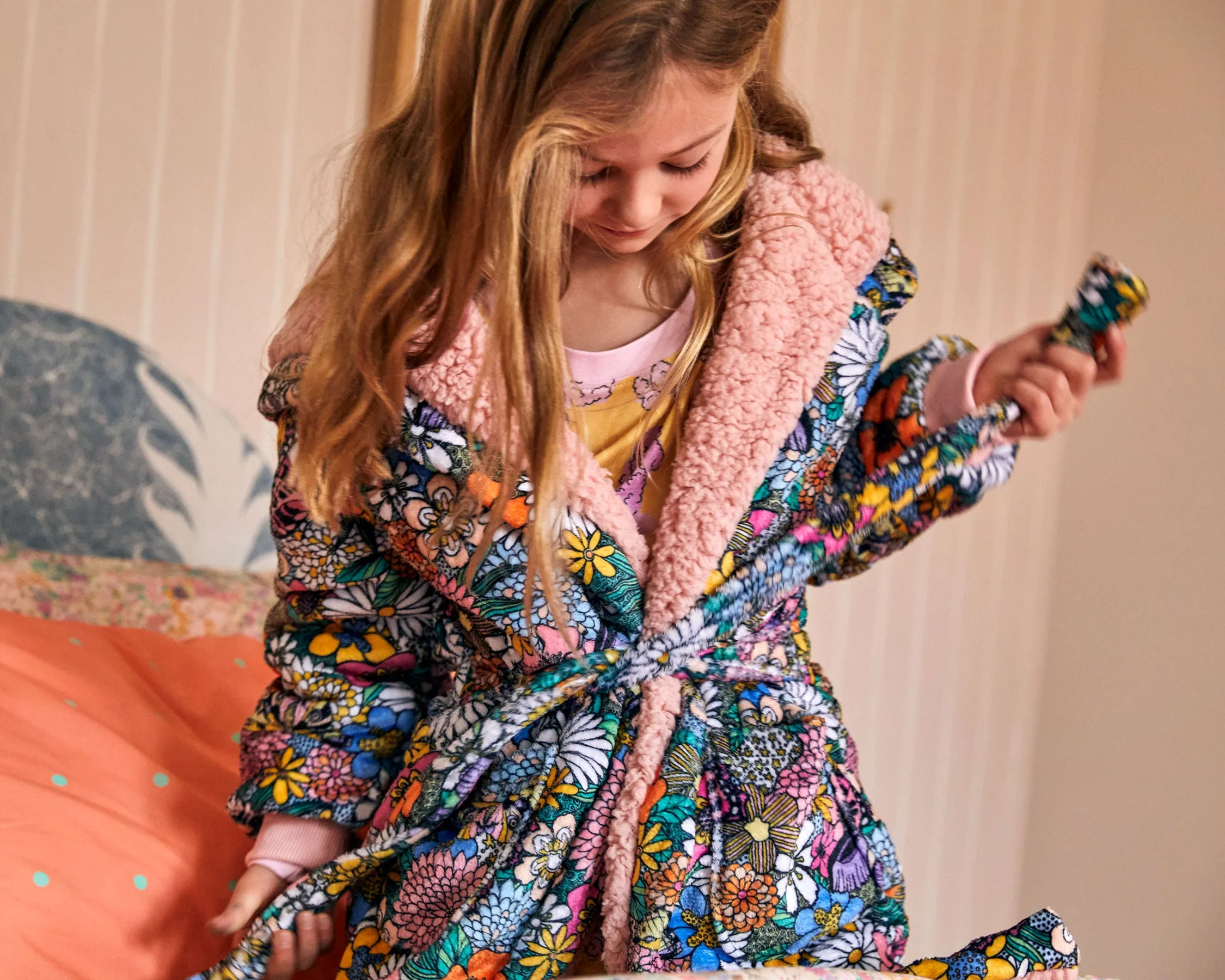 Kip & Co Bliss Floral Kuddle Kids Robe