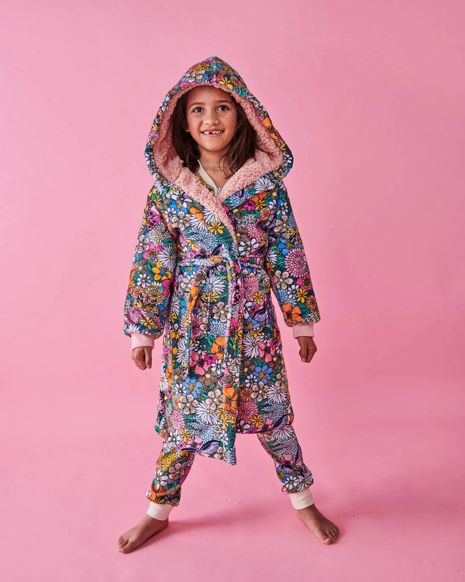 Kip & Co Bliss Floral Kuddle Kids Robe