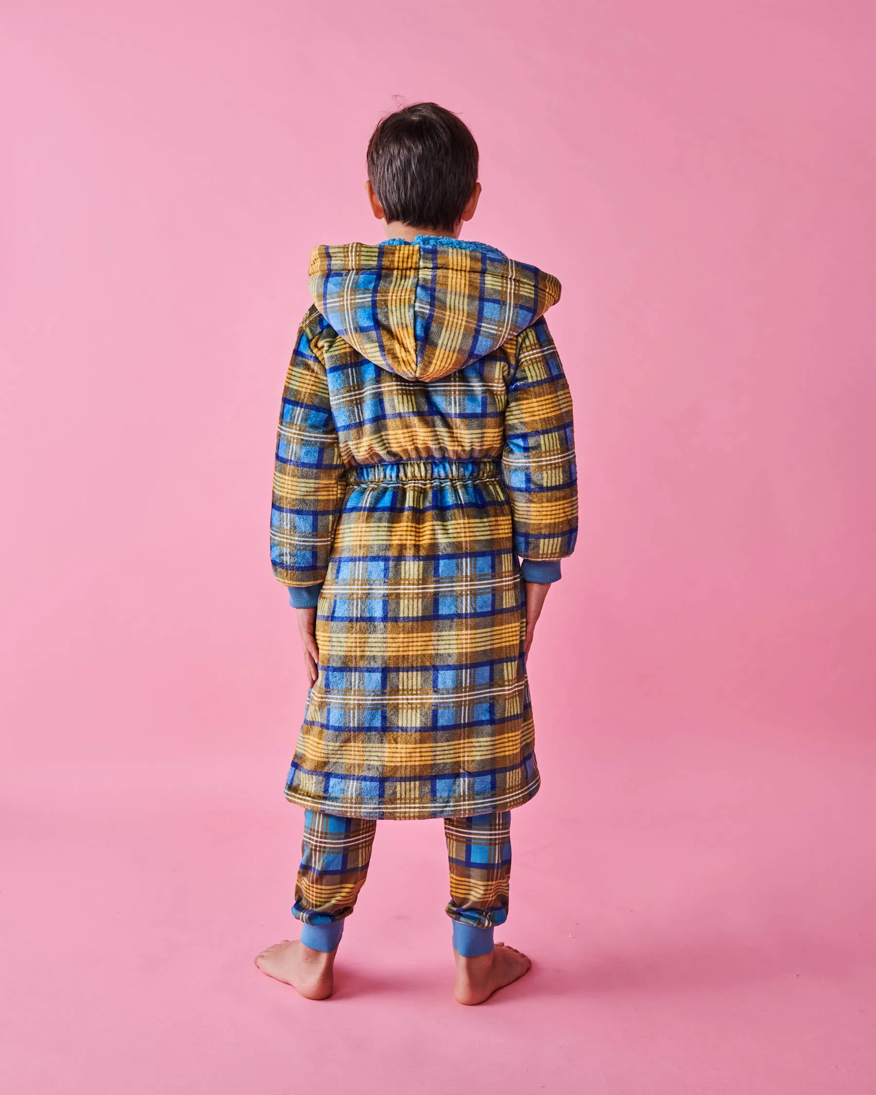 Kip & Co Cosy Tartan Kuddle Kids Robe