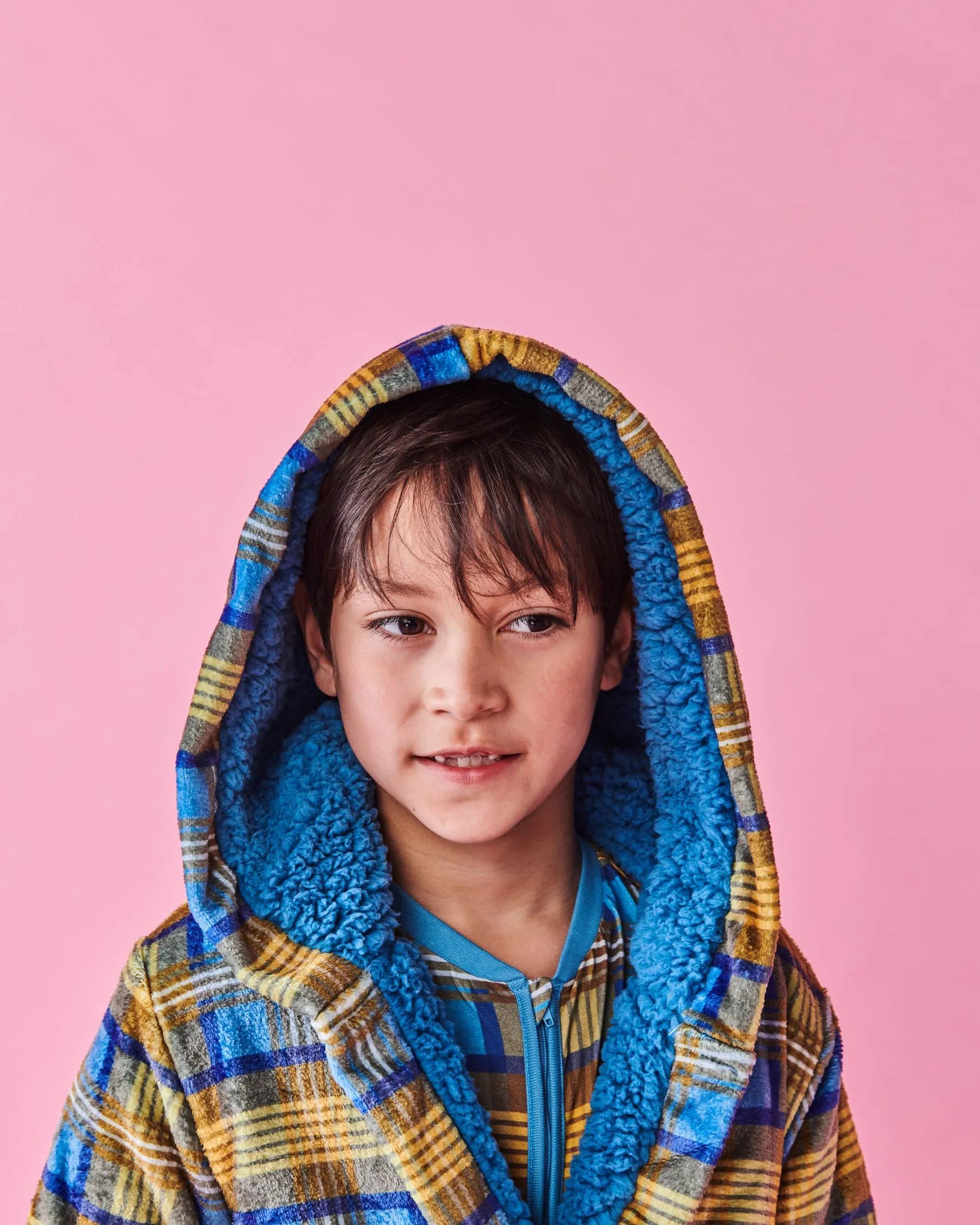 Kip & Co Cosy Tartan Kuddle Kids Robe