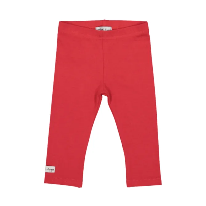 Lil Leggs Red Basic Leggings