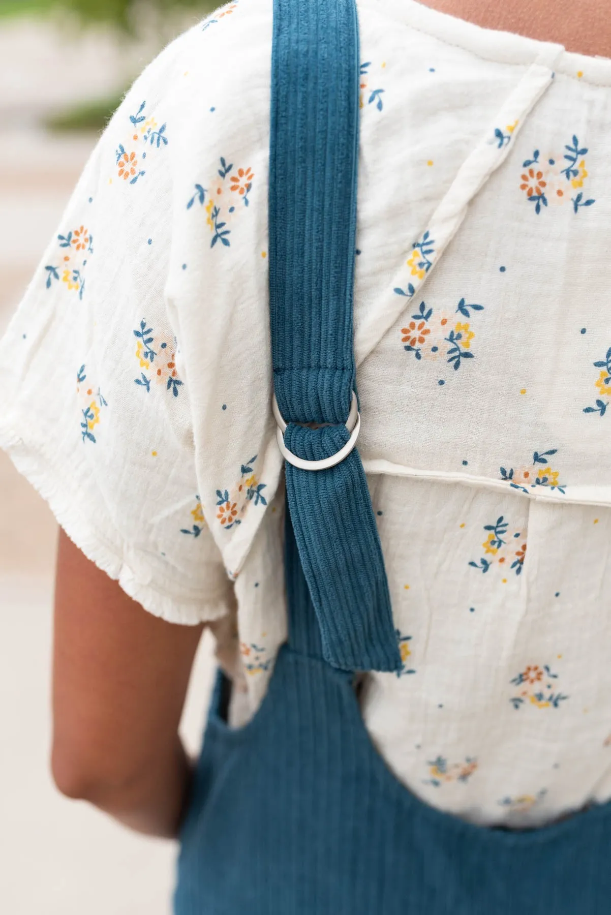 Maisy Deep Aqua Corduroy Overalls