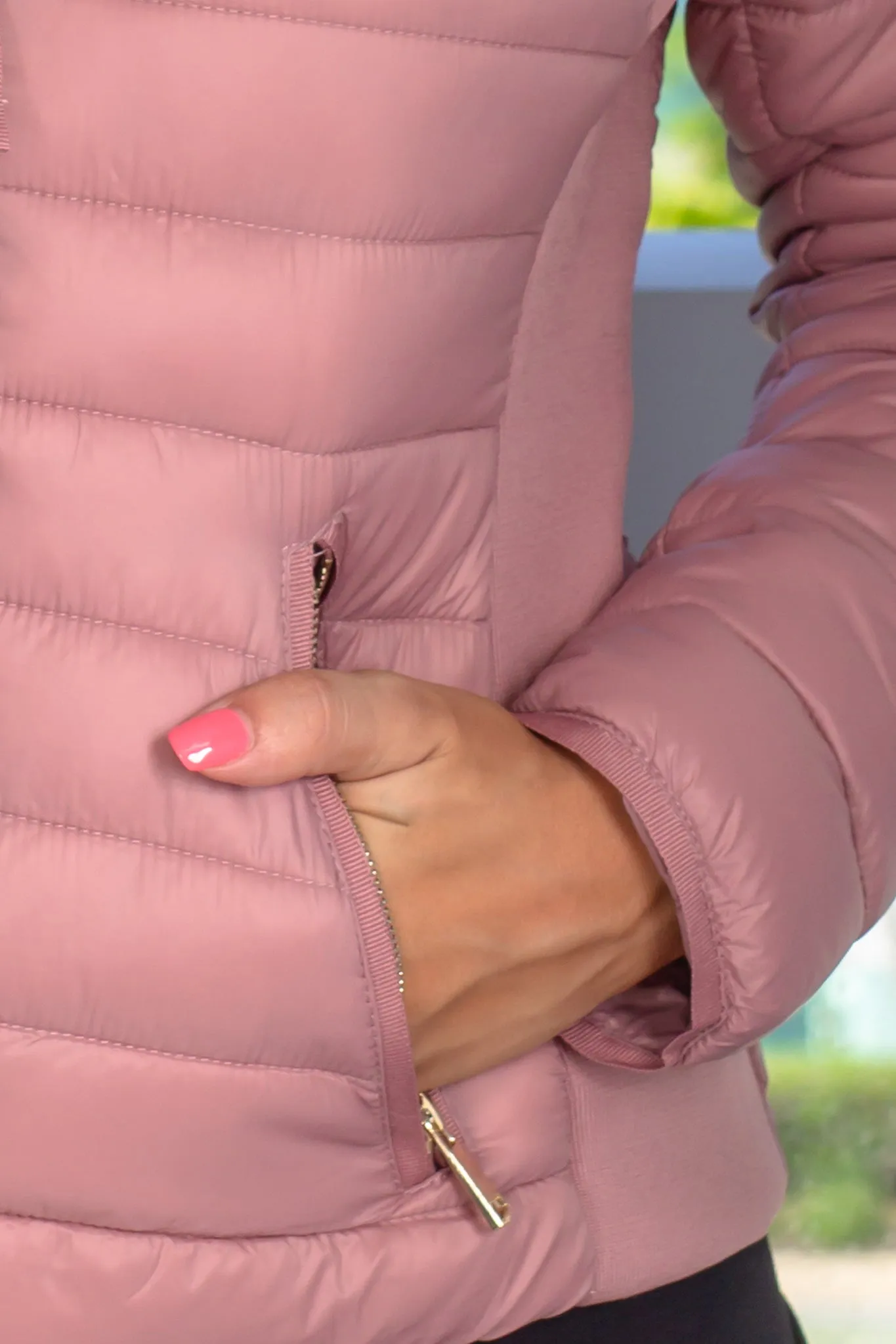 Mauve Puffer Jacket