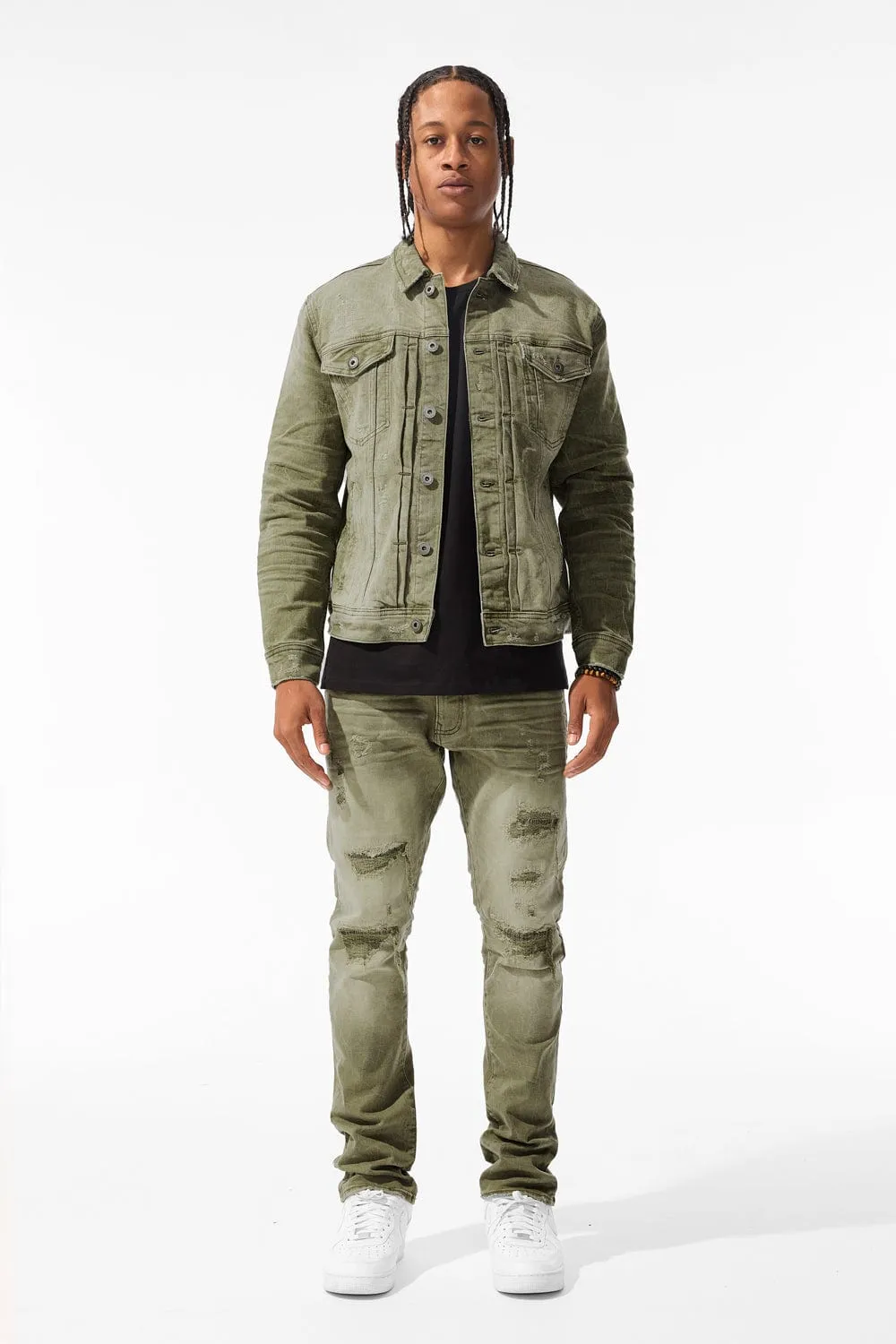 Meadowlands Denim Trucker Jacket (Earth Tones)