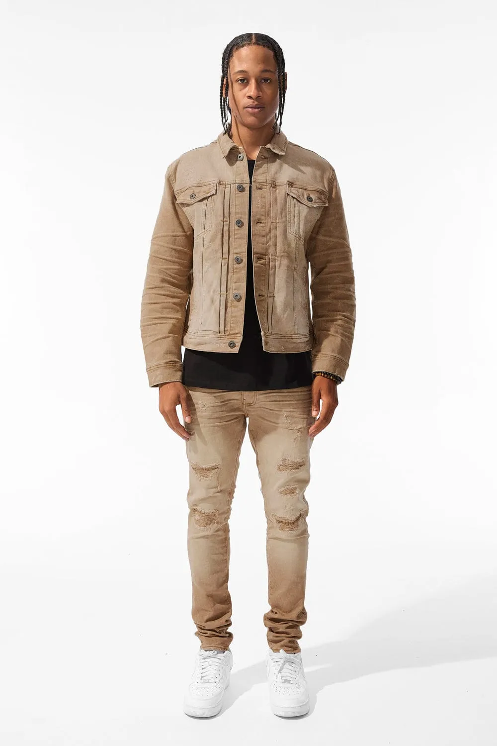 Meadowlands Denim Trucker Jacket (Earth Tones)