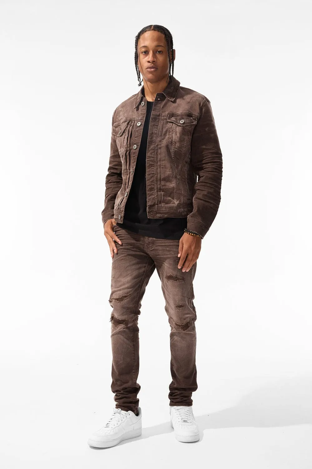 Meadowlands Denim Trucker Jacket (Earth Tones)