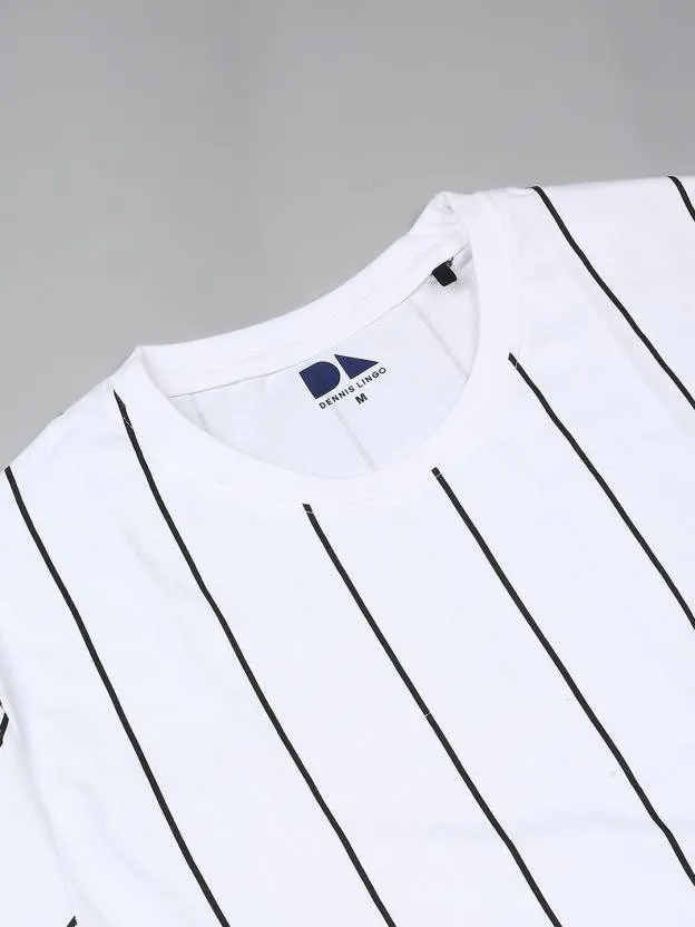 Men's Striped Monochrome Pure Cotton T-shirt