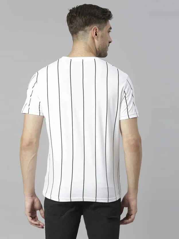 Men's Striped Monochrome Pure Cotton T-shirt