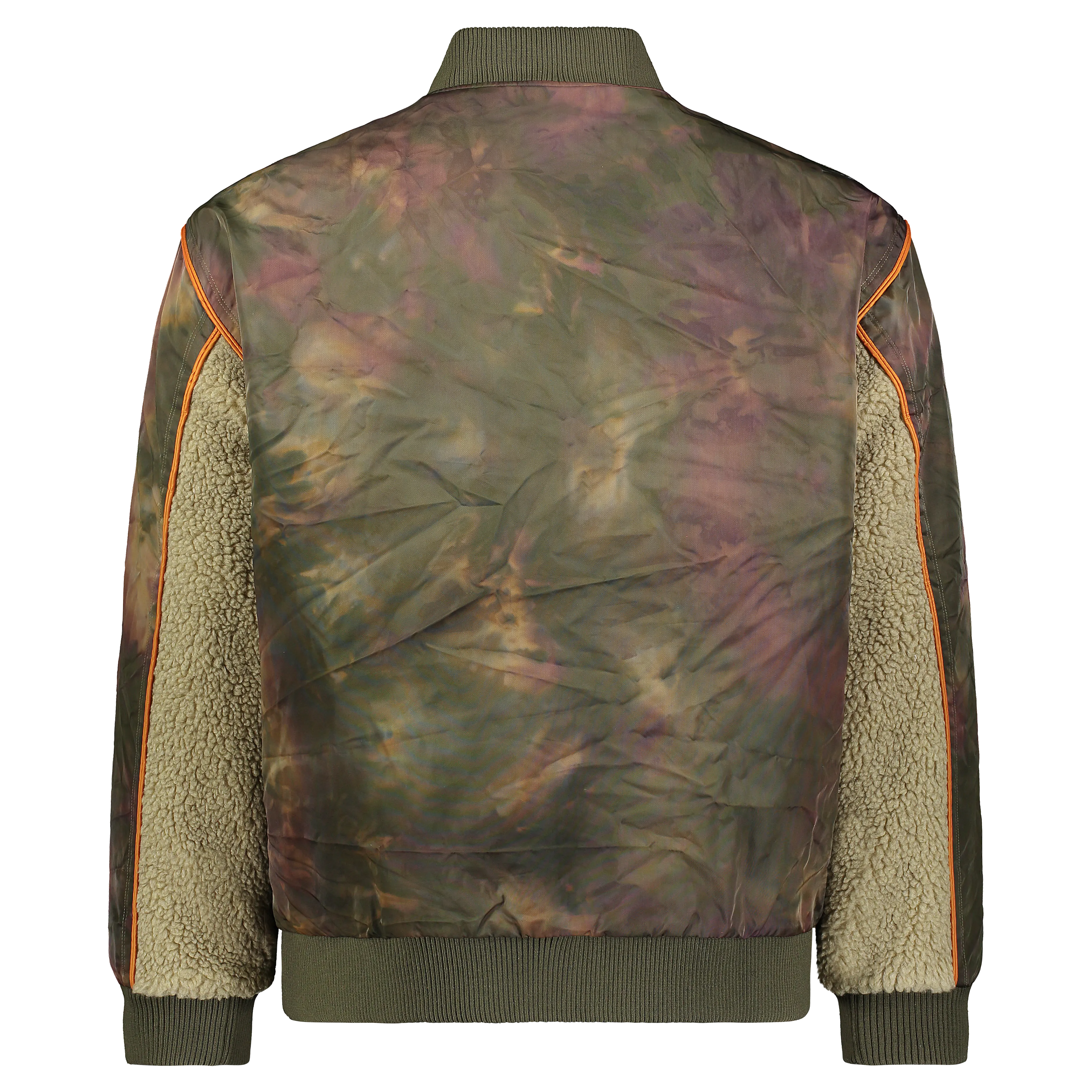 MIX NYLON SHERPA BOMBER ARMY GREEN/ORANGE
