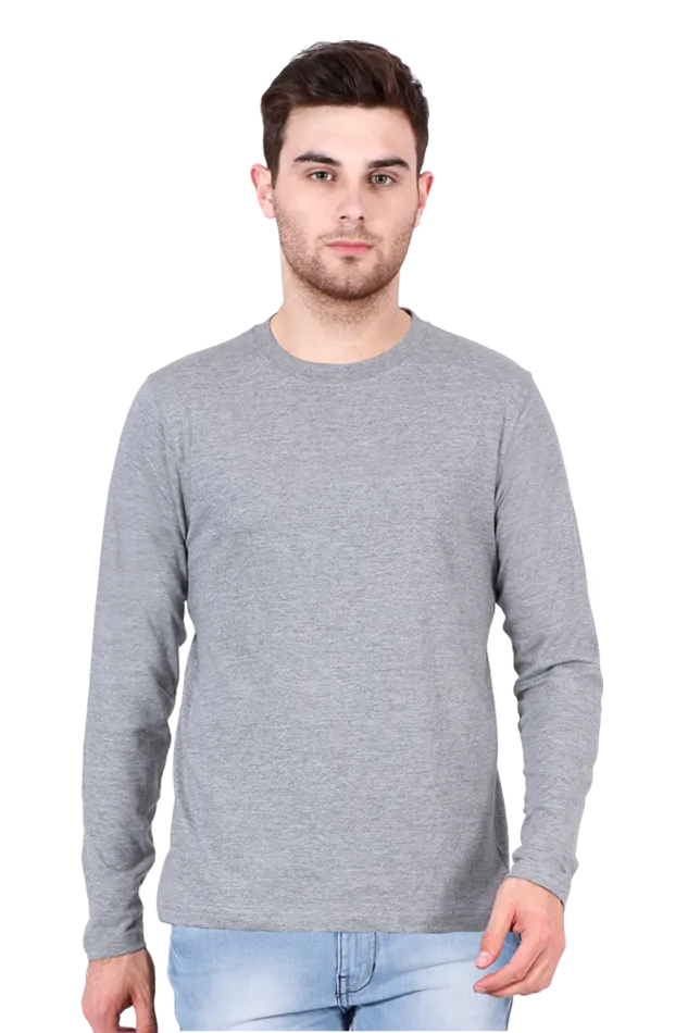 Monochrome Full Sleeve T Shirt for Men