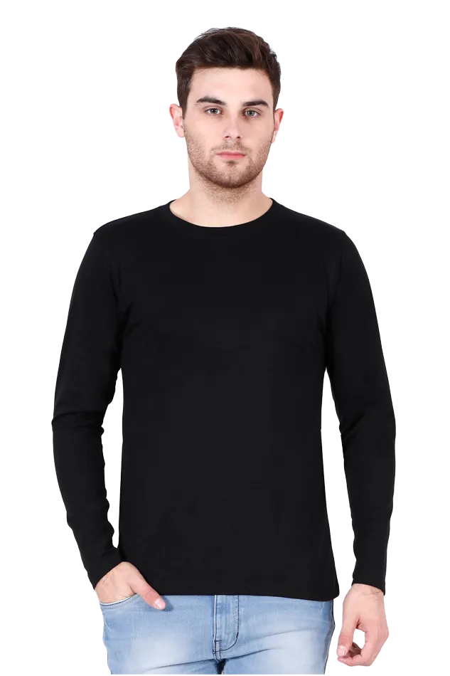 Monochrome Full Sleeve T Shirt for Men