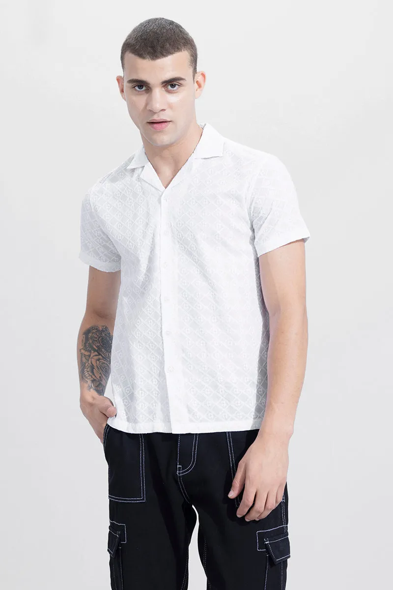 Monochrome White Embroidery Shirt