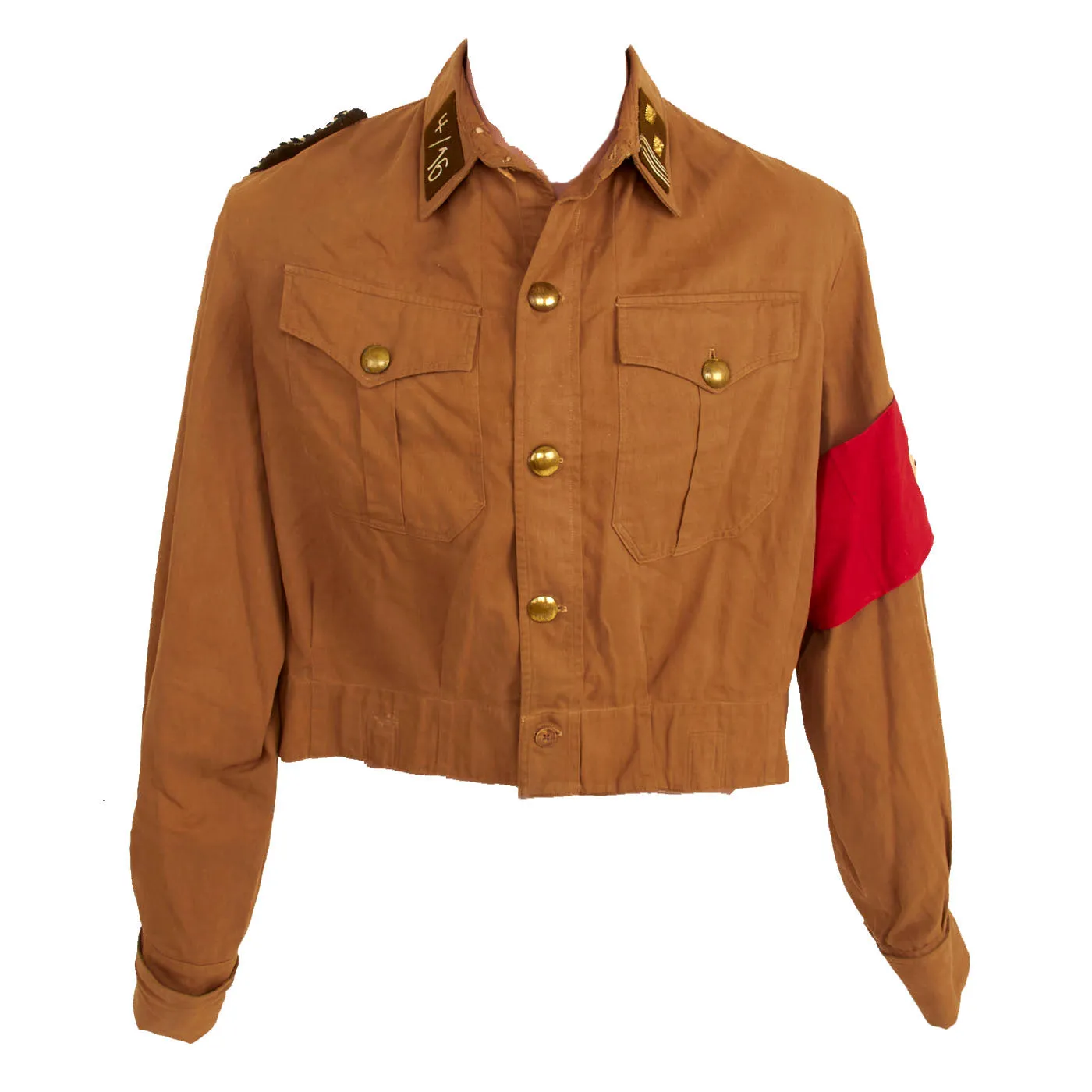 Original German WWII SA Westmark Group SA-Haupttruppführer Brown Shirt Tunic and Corduroy Jodphurs