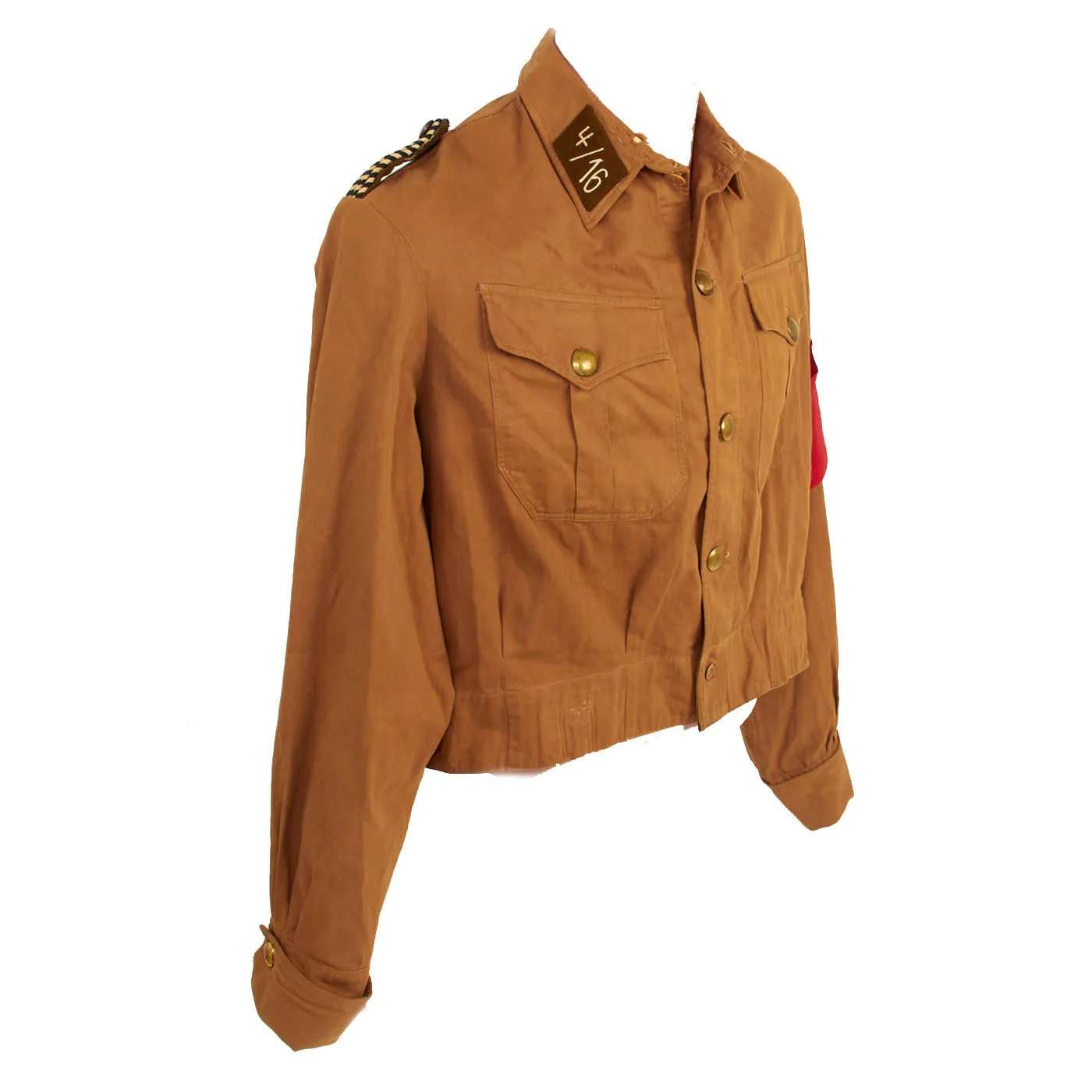 Original German WWII SA Westmark Group SA-Haupttruppführer Brown Shirt Tunic and Corduroy Jodphurs