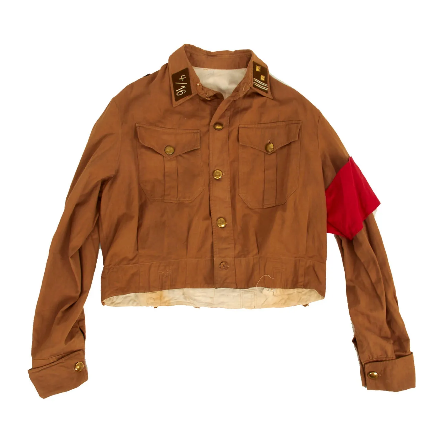 Original German WWII SA Westmark Group SA-Haupttruppführer Brown Shirt Tunic and Corduroy Jodphurs