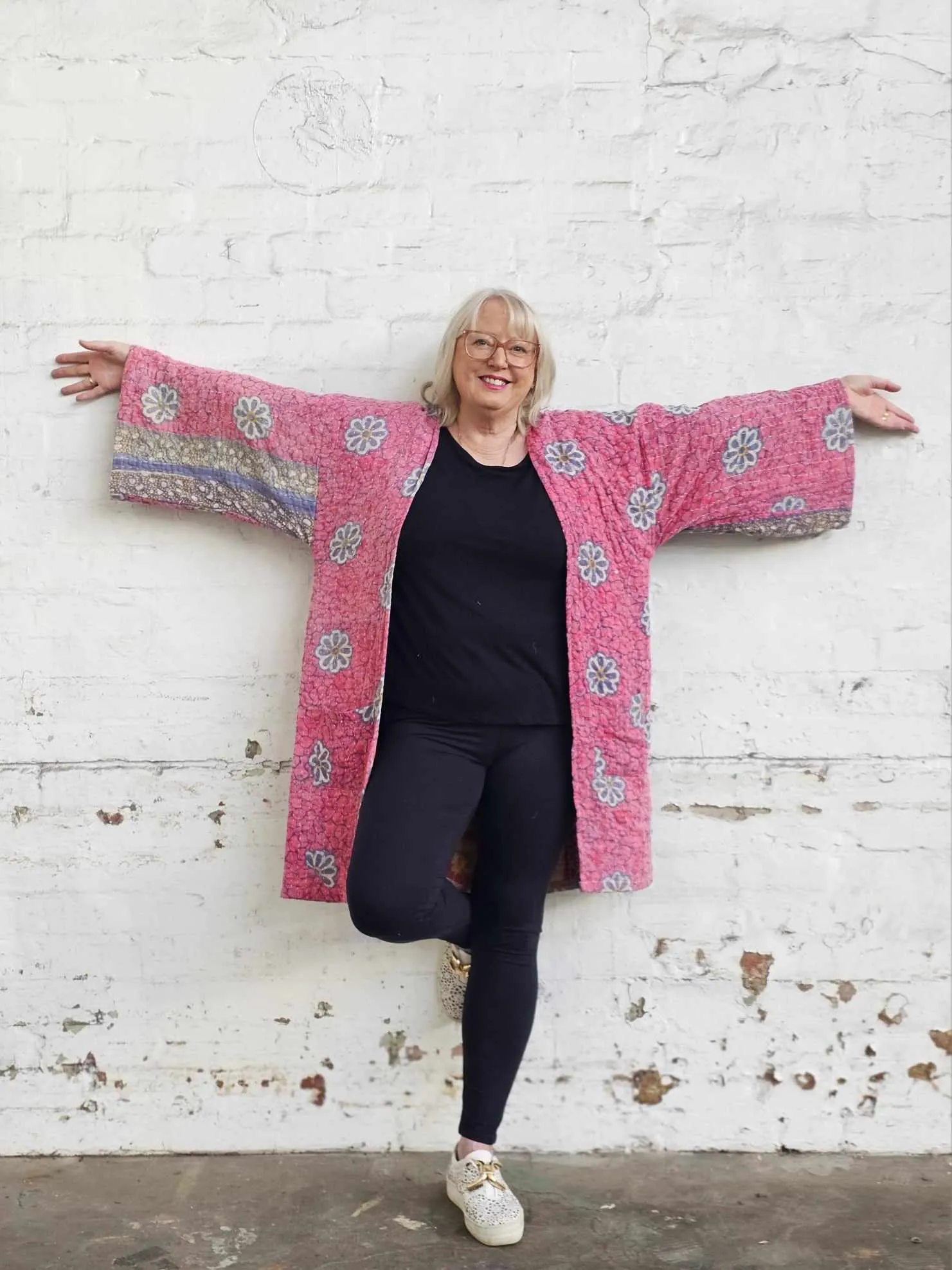 PINK & PINK Vintage Kantha Kimono