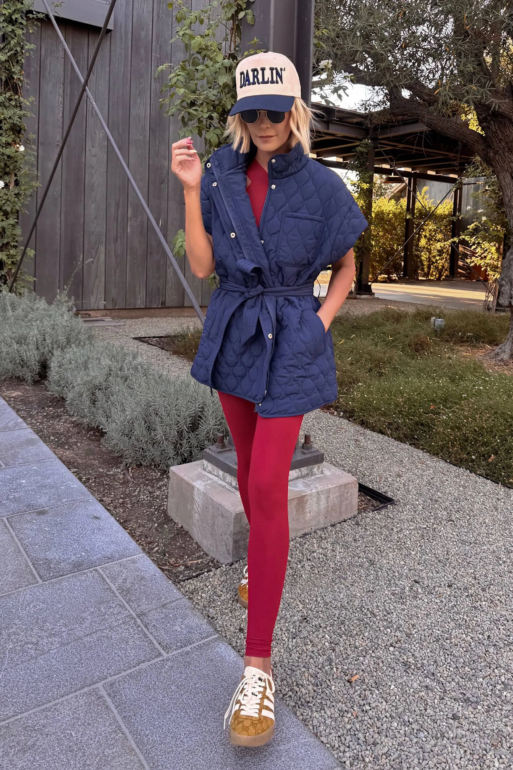 Piper Legging Rio Red Waffle