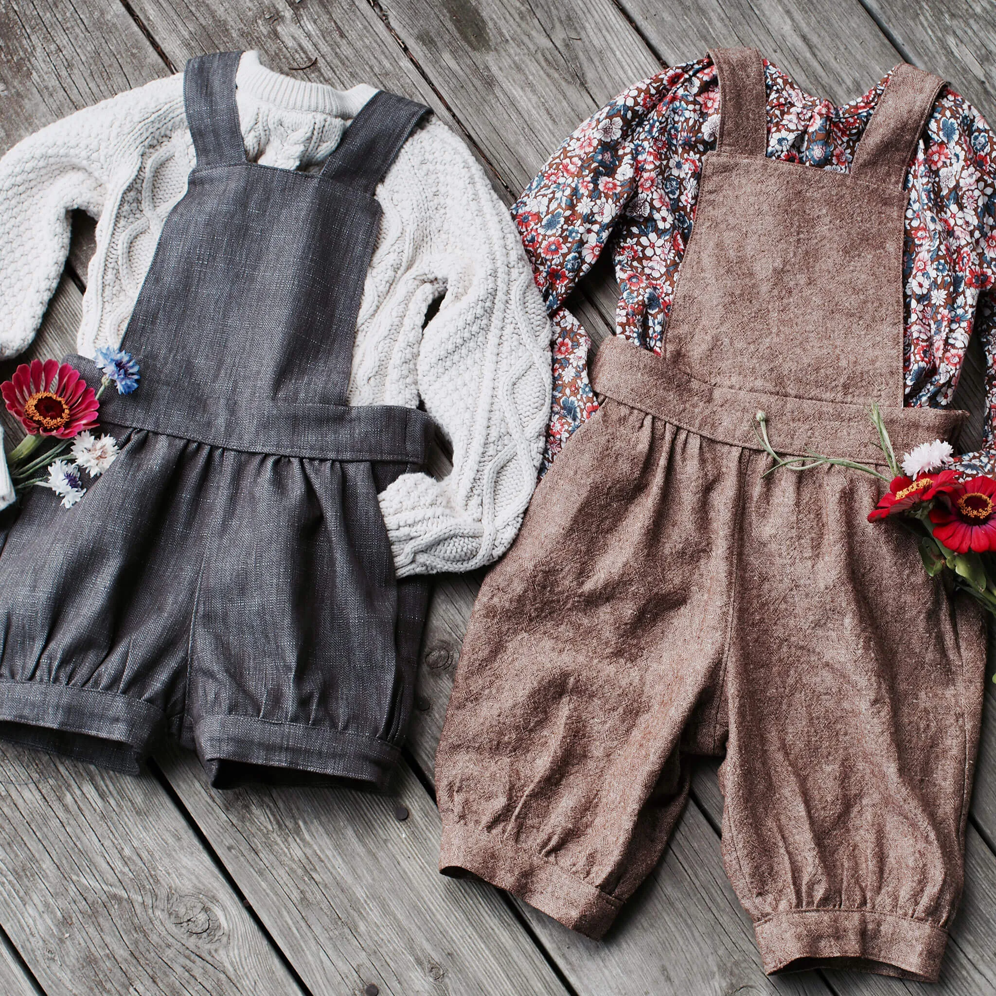 Pixie Expansion Pack Sewing Patterns - Child ~ Romper, Suspenders   Bow for Pixie Essentials