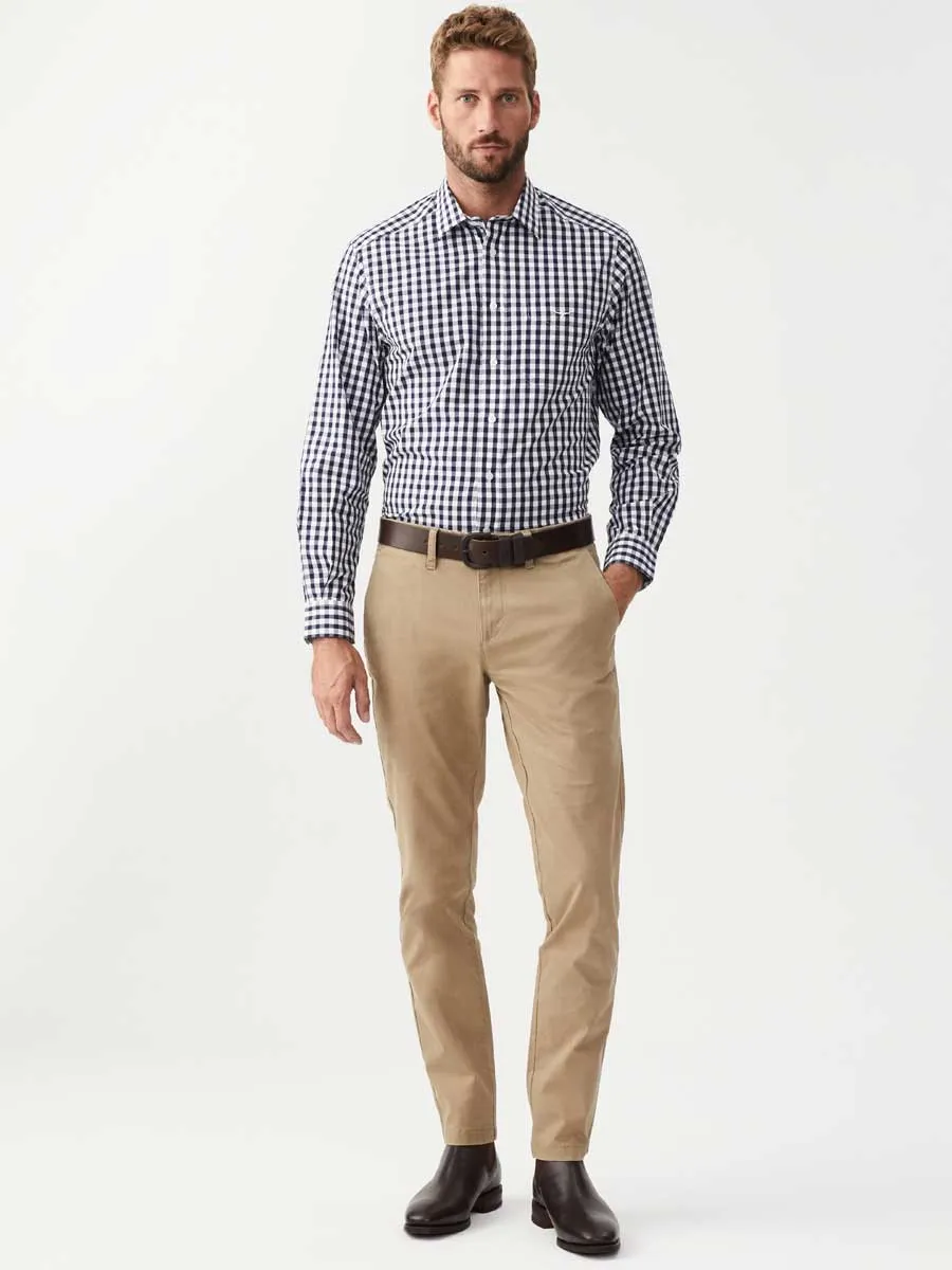 RM WILLIAMS Collins Standard Collar Men's Shirt - Navy Gingham Check