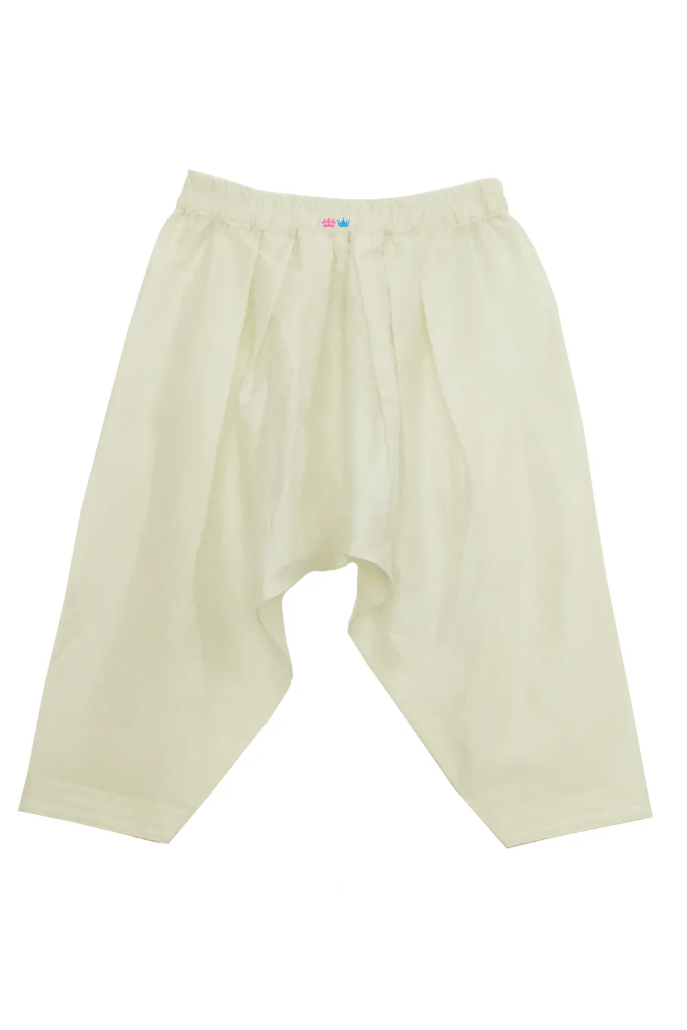 Silver silk jacket and dhoti pant