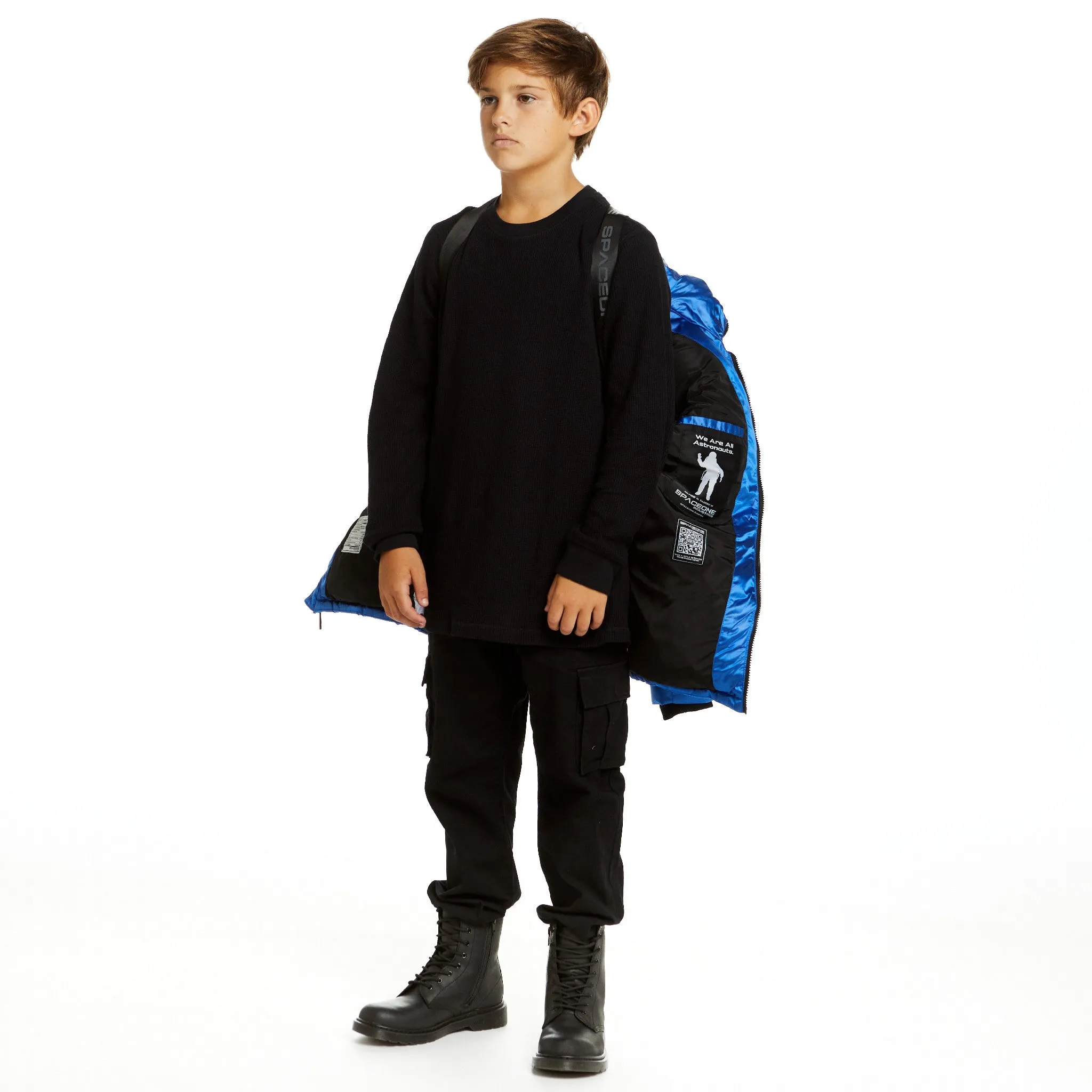 SPACEONE x Andy & Evan® | Galactic Puffer Jacket | Astronaut Blue