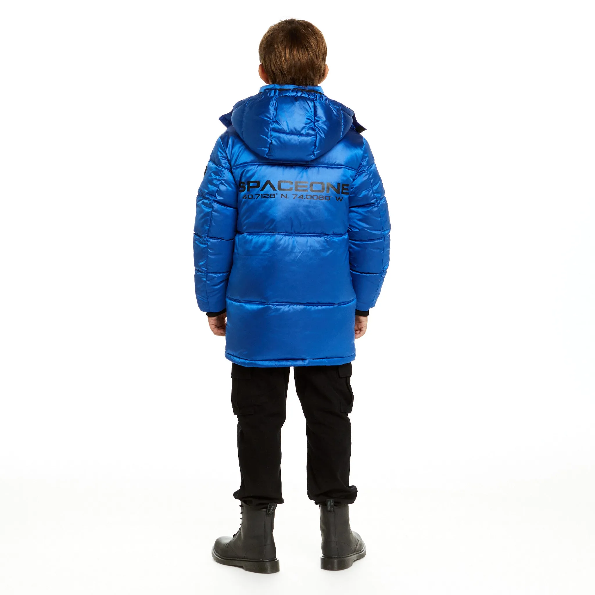 SPACEONE x Andy & Evan® | Galactic Puffer Jacket | Astronaut Blue